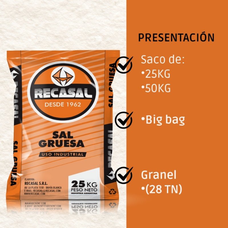 Palet x 60 Bolsas de 25kg de SAL GRUESA - Imagen 2