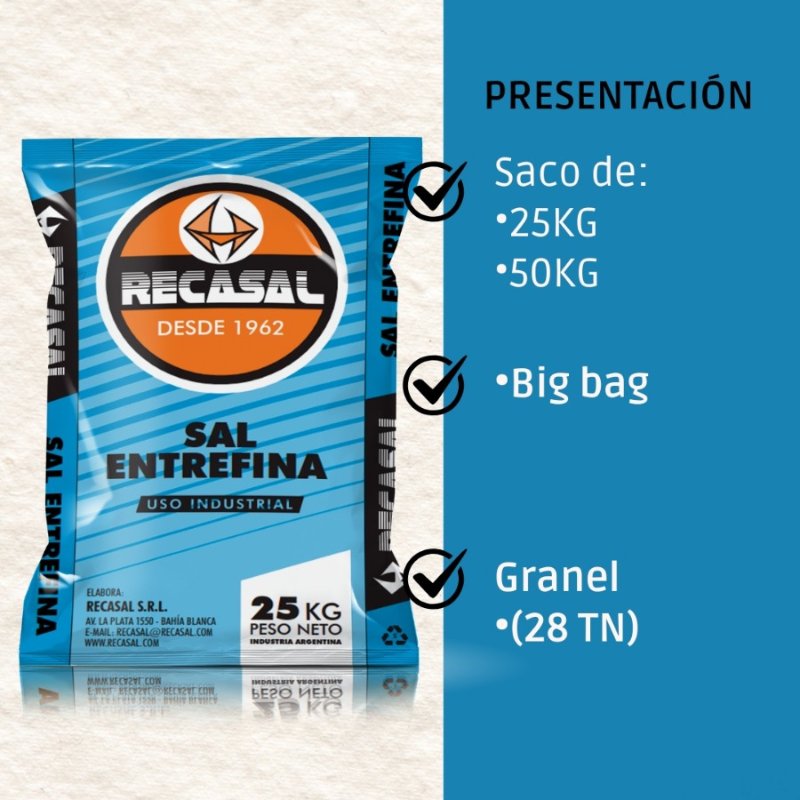 Palet x 30 Bolsas de 50kg de SAL ENTREFINA - Imagen 2